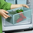 thumbnail image 1 of Feltree Large Storage Basket Snack Storage Hollow Rectangular Storage Basket Miscellaneous Box Storage Frame Plastic Basket Storage Basket, 1 of 8