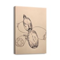 Trendy Wall Art 12x16 Black and White Sketch Canvas Posters, Aesthetic Kitchen and Home Decor