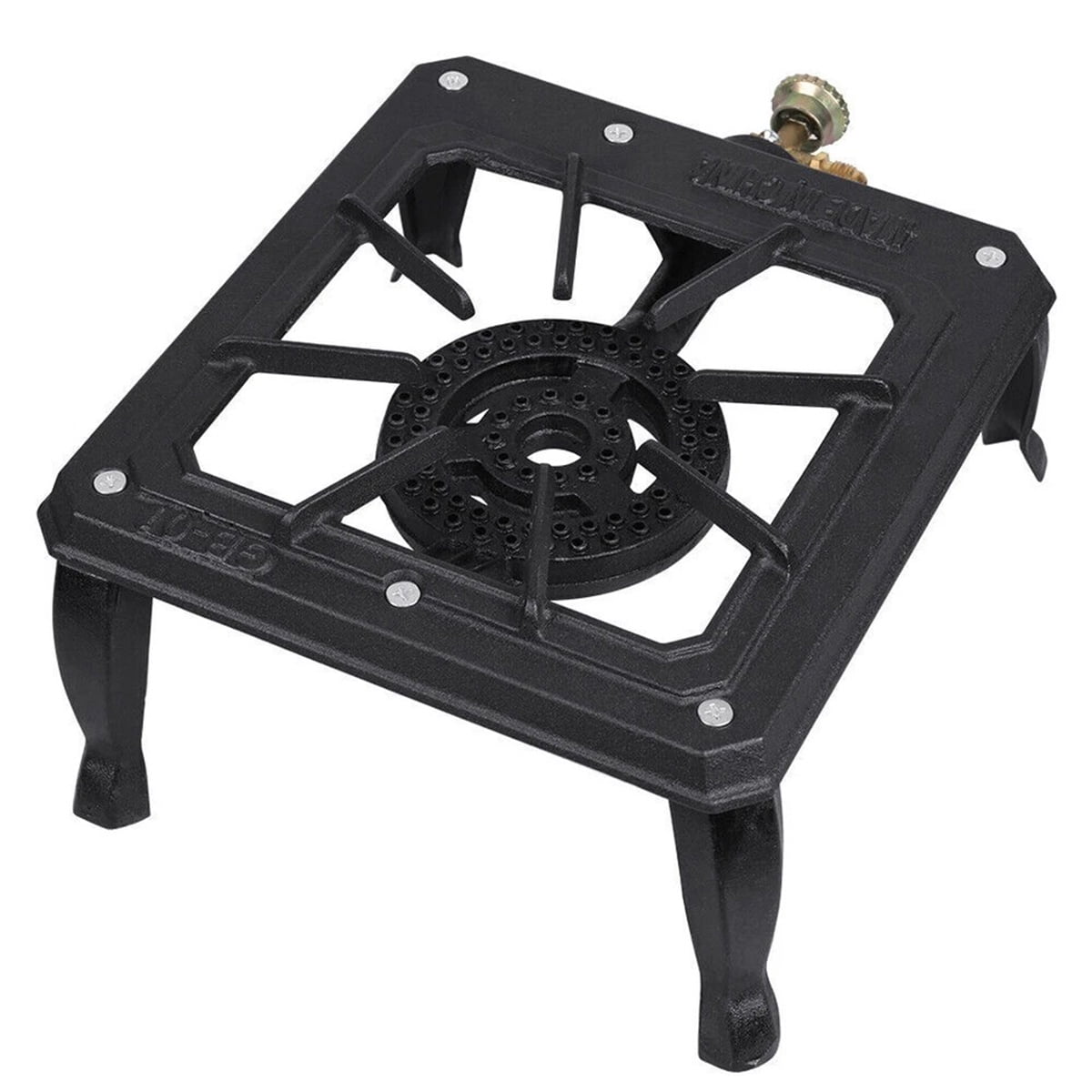 Eurhowing Portable Propane Burner 90,000 BTU, Camping Stove Single Burner, Cast Iron Gas Cooker for Outdoor Cooking, Backpacking