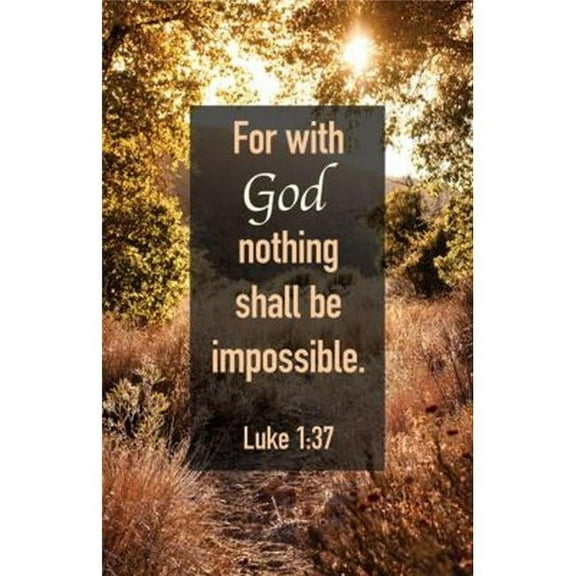 B & H Publishing 319710 for with God Nothing Shall Be Impossible Bulletin - Pack of 100