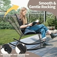 thumbnail image 6 of Costway 4 PCS Patio Rocking Chair Heavy-Duty Metal Rocker Outdoor Anti-Slip Brown, 6 of 8
