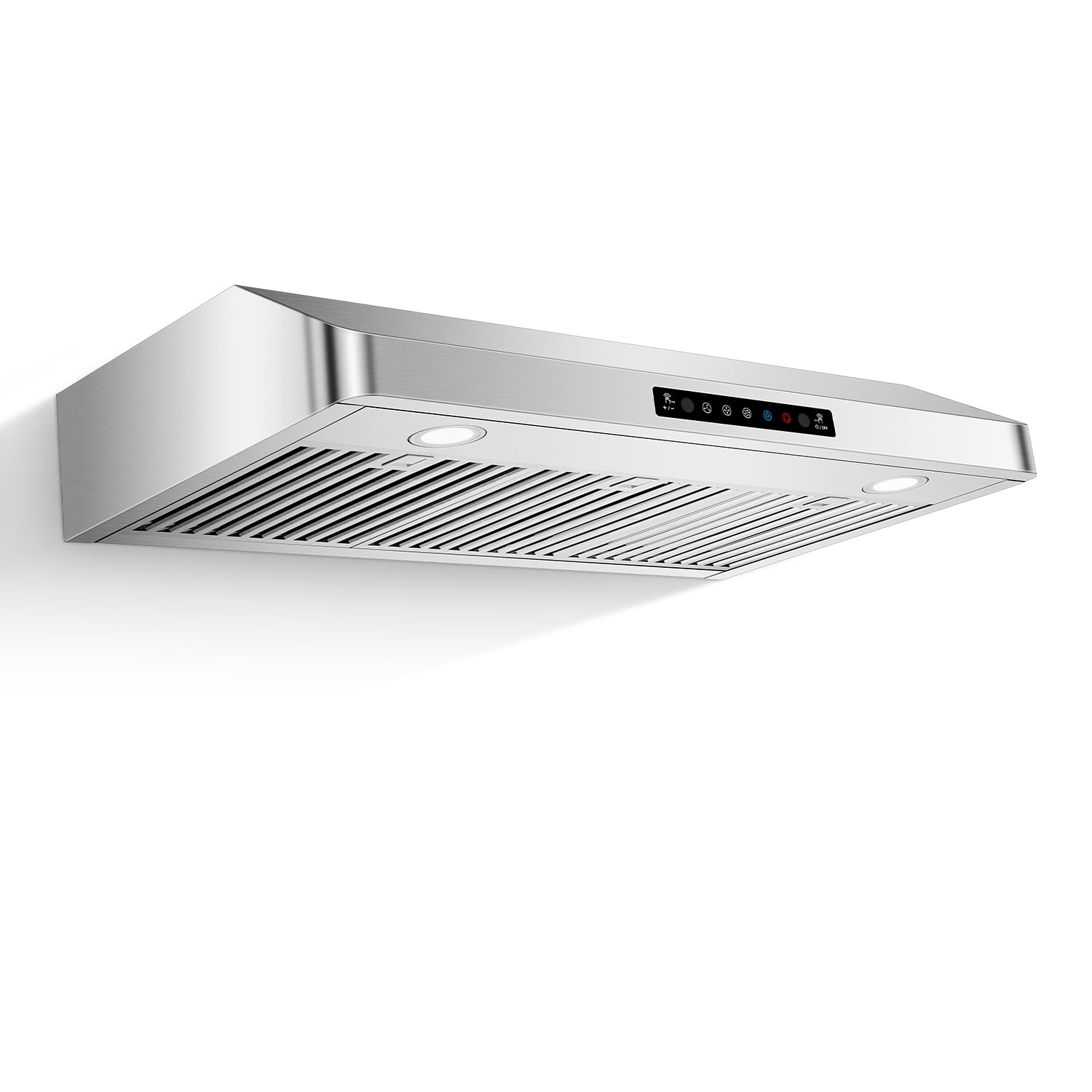 Aobosi 36 inch Range Hood Under Cabinet 800CFM CFM with 3-Speed Gesture Sensing & Touch Control, Stainless Steel Kitchen Stove Vent Hoods with 2 LED Lights, Time Setting