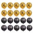 thumbnail image 2 of 20 Piezas Negro Dorado Globo de Látex para Cumpleaños Aniverario Decoración de Letras Dorado de Foto 40, 2 of 9