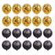thumbnail image 2 of 20 Piezas Negro Dorado Globo de Látex para Cumpleaños Aniverario Decoración de Letras Dorado de Foto 40 perfecl Globos De Cumpleaños De Látex, 2 of 8