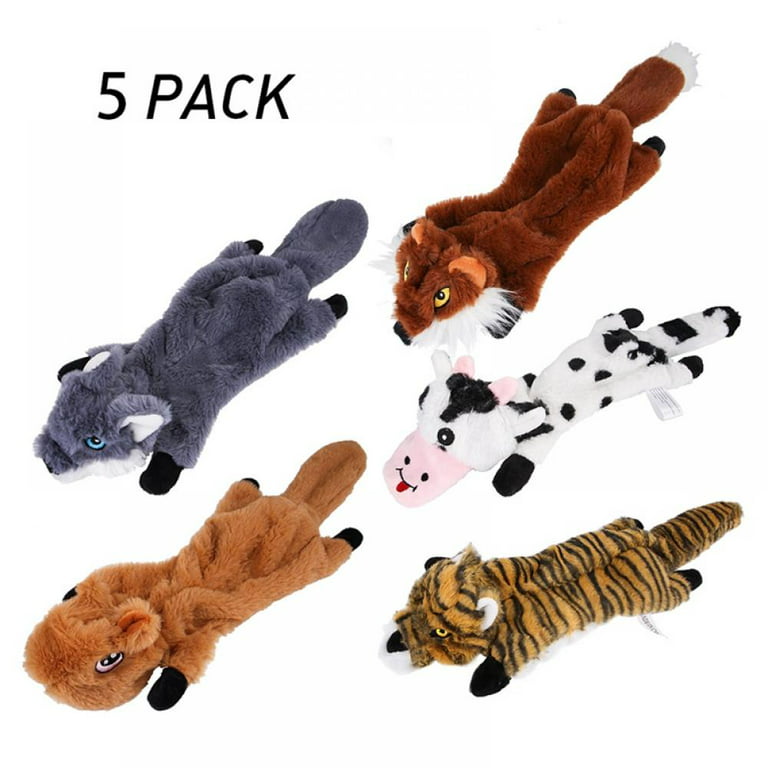 SHARLOVY Dog Squeaky Toys No Stuffing 6 Pack Dog Toys Crinkle Dog Toys for Small Dogs Durable Dog Chew Toys Plush Cute Animals Natural Puppy Toys for