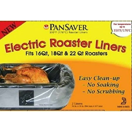 Pansaver Electric Roaster Liners, 1-Pack (2 Units), Clear