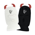 thumbnail image 3 of XINYTEC 3 Hole Horns Knitted Ski Mask Full Face Mask Devil Print Balaclava Warm Winter, 3 of 6