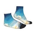 thumbnail image 6 of Salouo Blue Sky Winged Cat Pattern Unisex Middle Tube Socks,Middle-Finger Knee High Socks Over The Calf Tube Stocking Crew Stockings for Women and Men Tube Socks, 6 of 8