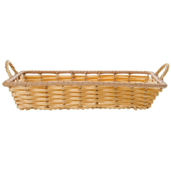 HUBERT® Natural Colored Basket with Handles - 16"L x 11"W x 3"H