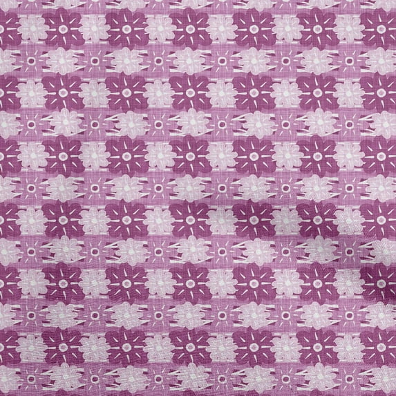 oneOone Cotton Cambric Purple Fabric Floral Sewing Fabric By The Yard Printed Diy Clothing Sewing Supplies 56 Inch Wide