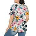 thumbnail image 4 of PVCS Womens Tops Fashionable Women's Casual Short Sleeved Loose Round Neck Printed Top, 4 of 7