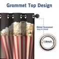 thumbnail image 6 of Jekeno Blackout Grommet Curtains,Movie Theater Theme Drapes, Old Fashion Entertainment Objects Related to Film, Window Drapes for Living Room Bedroom House Cafe Decor, 2 Panel Set,52" X 84", 6 of 8
