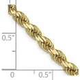 thumbnail image 4 of Solid 14K Yellow Gold 4.2mm Diamond-Cut Rope Chain - 8" Bracelet, 4 of 8