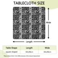 thumbnail image 2 of Baseball Terms Pattern Square Fitted Tablecloth with Elastic Edge,Square Table Cover,Washable Elastic Table Cover for Home Kitchen Party Decor 34"x34", 2 of 6