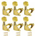thumbnail image 2 of Kit de 6 Pcs de Réglage de Guitare Électrique, Pièces de Rechange pour Tuner de Guitare Acoustique Folk, Argent 3L 3R, 2 of 6
