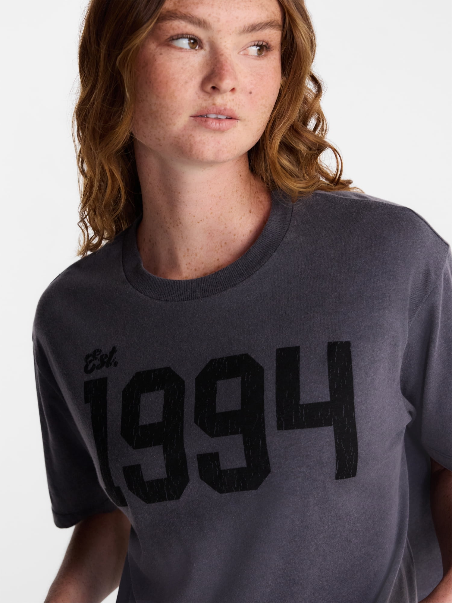 No Boundaries Boxy Cropped Graphic Tee, Women's and Women's Plus XXS-4X