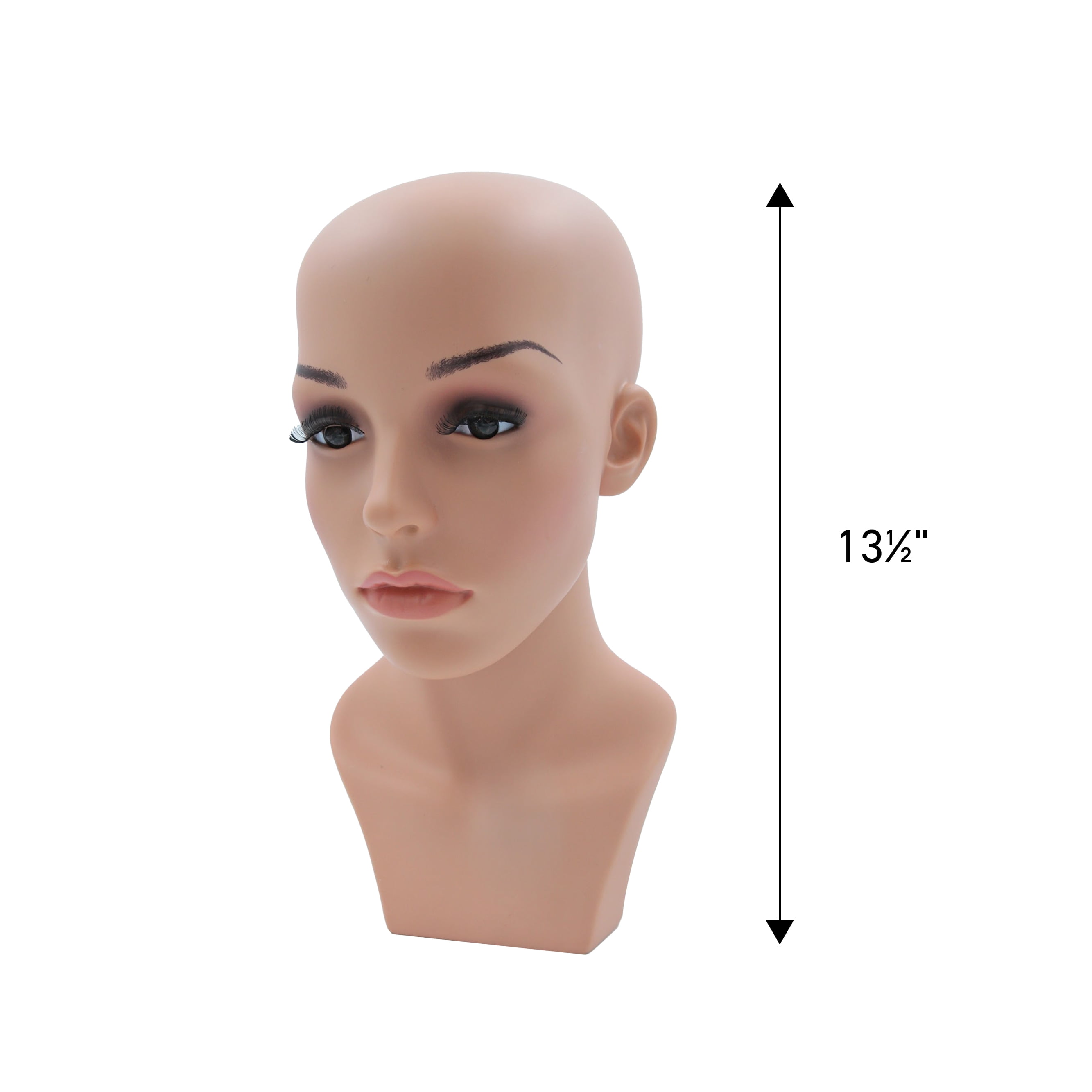 SSWBasics Female Plastic Mannequin Head - Height 13½"  Head Circumference 21"