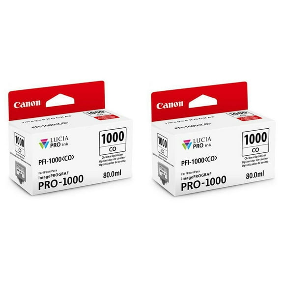 Canon 2 Pack PFI1000CO Chroma Optimizer LUCIA PRO ink for imagePROGRAF PRO-1000