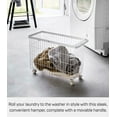 thumbnail image 2 of Yamazaki Home Rolling Wire Basket, White, Steel, 9.8 gallons, 35 liters, Supports 11 pounds, Minimal Assembly, 2 of 7