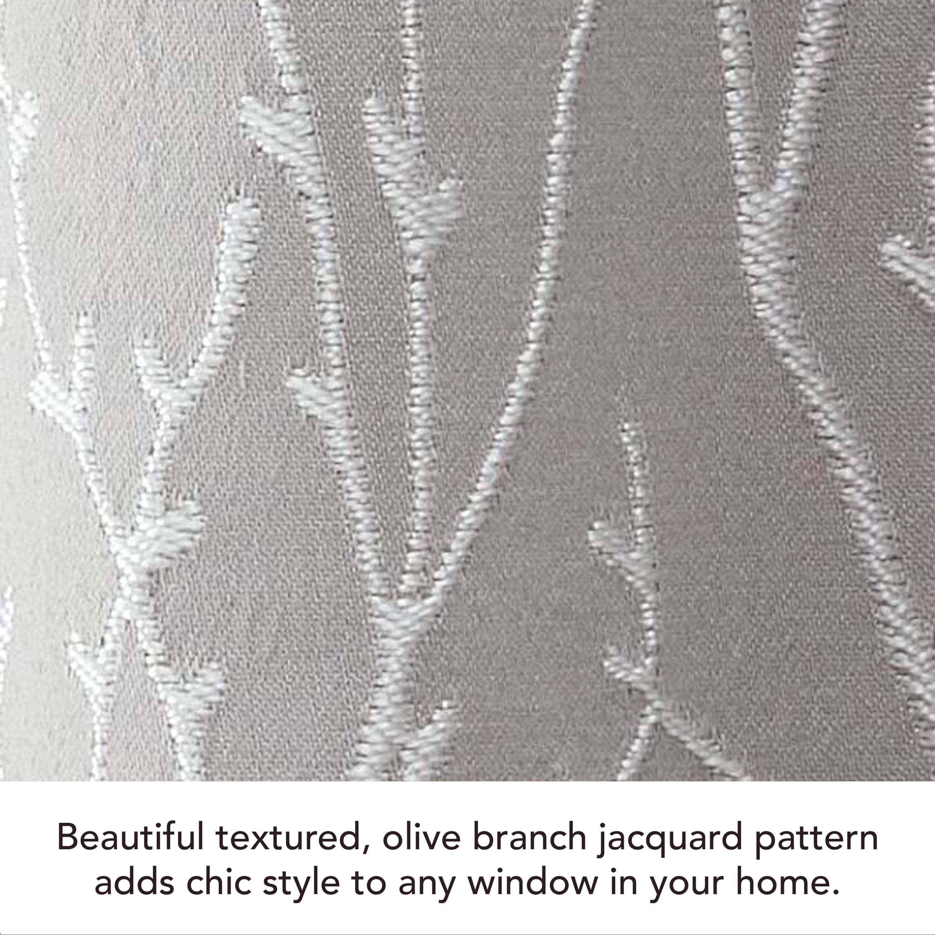 Collins Blackout Window Curtain Panels with Tiebacks, Back Tab, Warm Grey, 50" x 96"
