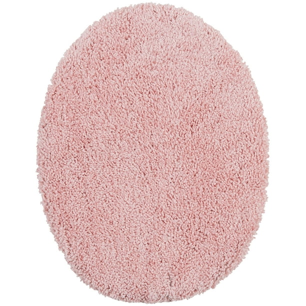 Mainstays Basic Bath Rug, Daylily Pink, Lid Cover
