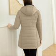 thumbnail image 7 of Womens Winter Coat Warm Hooded Parka Long Puffer Jacket Waterproof Fleece Lined Thicken Peacoat Trendy Outerwear, 7 of 7