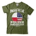 thumbnail image 4 of Proud To Be Polish American Shirt Poland Patriotic Shirt Poland National Flag Tee USA Poland Shirt (X-Large Navy Blue), 4 of 6
