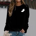thumbnail image 2 of Gsakboxl Sweaters for 2026 Women Halloween Sweatshi Comfortable Long Sleeve Hoodless Pullover 2D Holiday Print Casual Loose Fit Athletic Daily Sportswear Tops Fall, 2 of 5