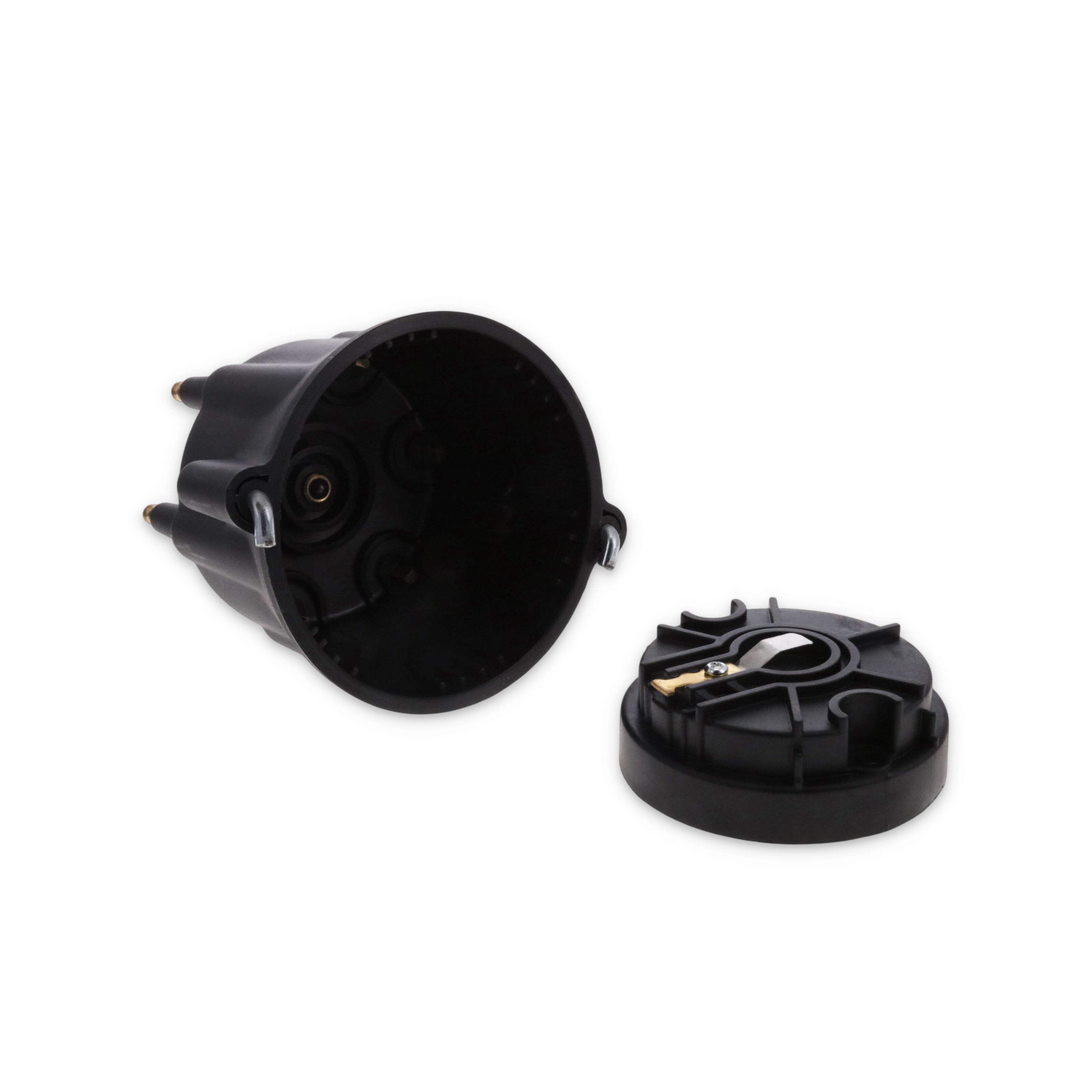 TSP 6-Cylinder Male Pro Series Distributor Cap & Rotor Kit - Black