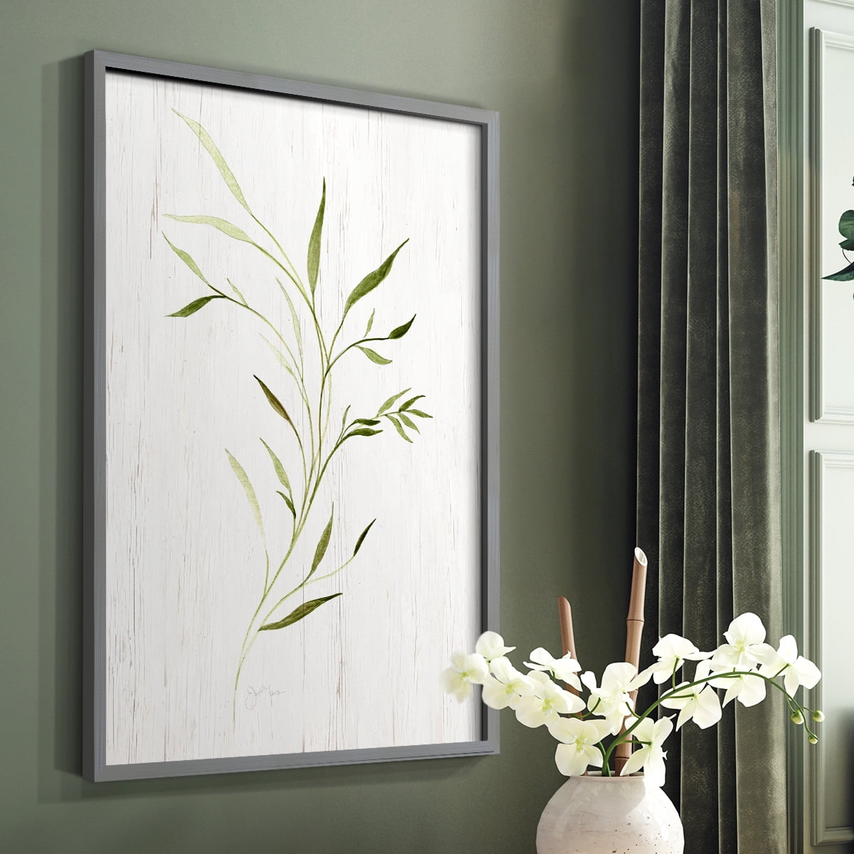 Windblown Leaves II Framed Print - Solid Wood in Single Picture Frame Solid Wood 2 Framed Print