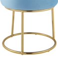 thumbnail image 3 of Linon Carly Tabouret de Coiffeuse en Métal Bleu Clair, 3 of 9