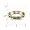 thumbnail image 6 of Chisel Titanium Polished Yellow IP-plated 5mm Grooved Comfort Fit Band, 6 of 6