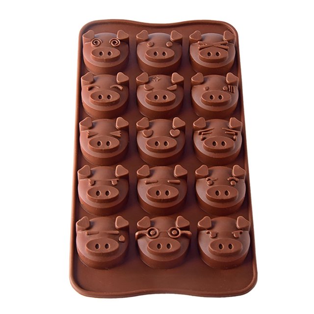 Naiovety Molde de silicona para Fondant de dibujos animados, molde con forma de Animal de Chocolate Sugarcraft para hacer decoración de azúcar Herramientas y accesorios para hornear Naiovety HA001727-00