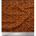 thumbnail image 3 of Soimoi Orange Rayon Fabric Tiger Animal Skin Print Fabric by Yard 58 Inch Wide, 3 of 3