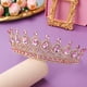 thumbnail image 3 of BRIGHTFUFU Diadema de novia con diamantes de imitación, tocado de novia, tiara de niña, corona de tiara de niña, diadema de novia para banquete, 3 of 7