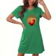 thumbnail image 1 of Camisón corto de San Valentín para mujer, talla grande, estampado en el pecho, cuello redondo, manga corta, 1 of 3