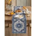 thumbnail image 3 of Traditional Ethnic Table Runner 120 Inches Long,Western Rustic Tribal Patterns Boho Cotton Linen Table Runners Dresser Scarves,Fabric Tabletop Scarf Furniture Cover for Home Dinner Party 13"x120", 3 of 9