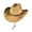 Khaki, variant on Women's Western Cowboy Hat, Embroidered Wide Brim Sun Hat, Adjustable Classic Fedora for Vacation Outfits, Riding & Outdoor Activities Beige One Size