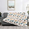 thumbnail image 2 of Gaeub Dogs Pug Printed Flannel Throw Blanket,Plush Throw,Fuzzy Bed Blanket for Bedding Sofa and Travel,Decorative Blanket-40"x30", 2 of 6