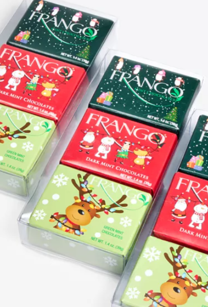 Frango Chocolate Holiday Milk Mint, Dark Mint and Green Mint Chocolate