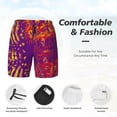 thumbnail image 3 of Balery Bright Textured Animal Mens Swim Trunks Swim Shorts for Men Quick Dry Inseam Beach Shorts with Compression Liner Pocket-X-Large, 3 of 9
