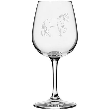 

Palomino Body - Alternate Horse Themed Etched All Purpose 12.75oz Libbey Wine Glass