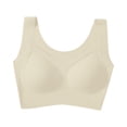 thumbnail image 5 of Women's Smooth Cotton T-Shirt Bra JIANLAI Wireless Comfortable Bra Supportive No Underwire Bras Tshirt Push Up Bralettes Plunge Seamless Bra Womens Deep V Bras Beige, 5 of 7