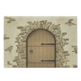 thumbnail image 1 of Rustic Cutting Board, Wine Cellar Entrance Stone Arch Architecture European Building, Decorative Tempered Glass Cutting and Serving Board, Large Size, Sand Brown Pale Brown, by Ambesonne, 1 of 1