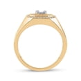 thumbnail image 4 of Solid 14K Yellow Gold Baguette Real Natural Diamond Mens Octagon Cluster Anniversary Ring 3/4 Carat - Size - 12 ( .75 Cttw ), 4 of 5