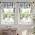 thumbnail image 2 of LALILO Kitchen Curtain Valance Blue Beach Florida Rod Pocket Window Curtain 52"x 18" Set of 2, 2 of 6