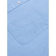 thumbnail image 3 of Youclos Men's Cotton Linen Long Sleeve Button Down Shirt, Casual Regular Fit, 3 of 6