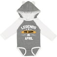 thumbnail image 3 of Inktastic legends are born in april Boys or Girls Long Sleeve Baby Bodysuit, 3 of 5