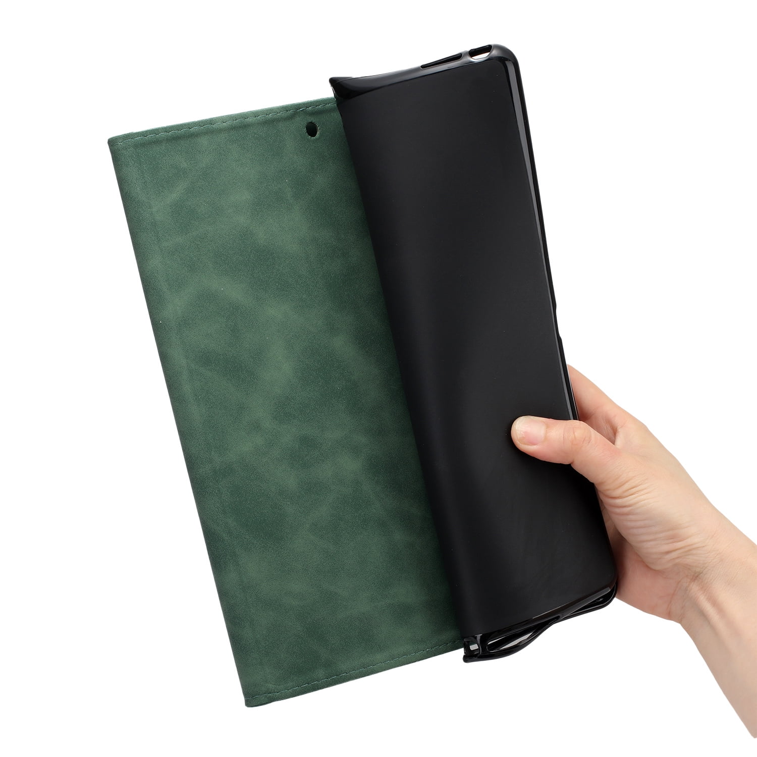 Allytechgroup iPad Air 11 Case 2024, Embossed Coconut Tree Pattern Cover, Auto Sleep Wake Function with Flip Cover Stand and Pencil Holder Case for Apple iPad Air 11 Inch 2024 Tablet,Green