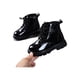 thumbnail image 3 of Ferndule Botas de combate para niñas pequeñas Botines de cuero de PU con cordones y cremallera Cómodos botines de moda, 3 of 5